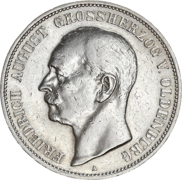 Oldenburg Friedrich August 5 Mark 1900 A Silber ss Jäger 95