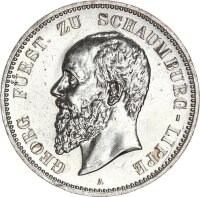 Schaumburg-Lippe Georg 5 Mark 1904 A Silber ss-vz...