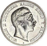 Preußen Wilhelm II. 5 Mark 1888 A Dreikaiserjahr silver ss+/vz