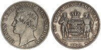 Sachsen-Albertinische-Linie Johann Ausbeutetaler 1862 B silver ss