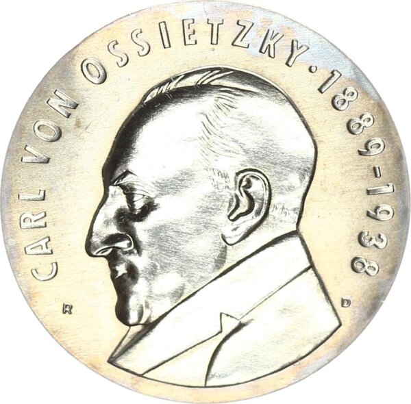 DDR Gedenkmünze 5 Mark 1989 A Carl von Ossietzky pfr., stgl.