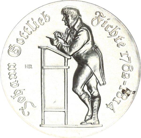 DDR Gedenkmünze 10 Mark 1990 A Johann Gottlieb Fichte Silber pfr., f. stgl. Jäger 1636