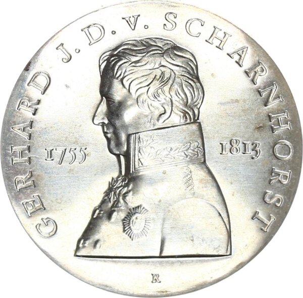 DDR Gedenkmünze 10 Mark 1980 A Gerhard Johann David von Scharnhorst silver pfr., stgl.