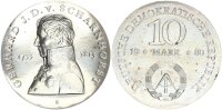 DDR Gedenkmünze 10 Mark 1980 A Gerhard Johann David von Scharnhorst silver pfr., stgl.