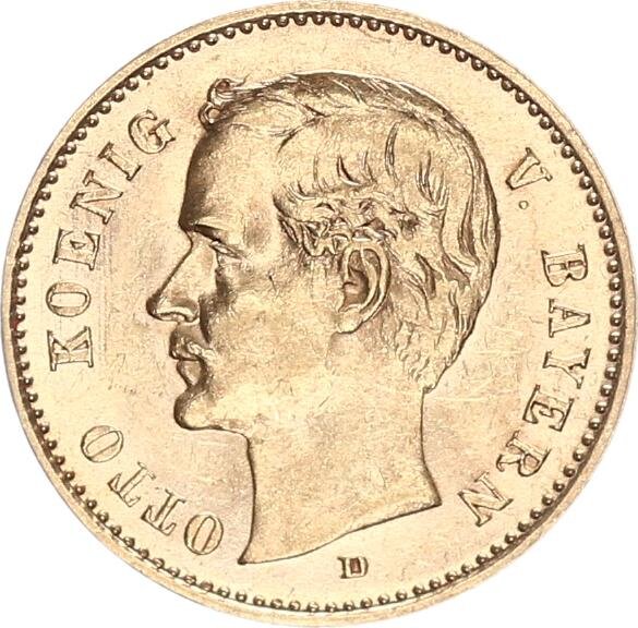 Bayern Otto 10 Mark 1911 D gold vz+/stgl.