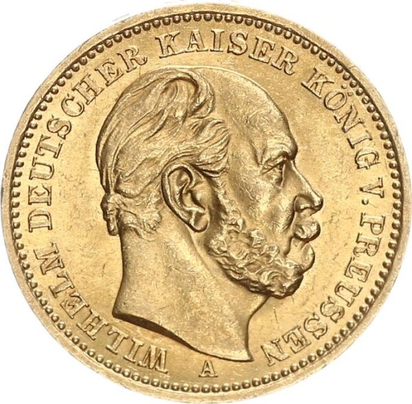 Preußen Wilhelm I. 20 Mark 1888 A Dreikaiserjahr Gold f. stgl. Jäger 246