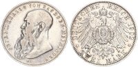 Sachsen-Meiningen Georg II. 2 Mark 1902 D langer Bart silver ss
