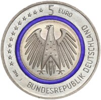 Deutschland Gedenkmünze 5 Euro 2016 J (Hamburg) Blauer Planet Erde Kupfer-Nickel stgl., bfr.