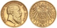 Baden Friedrich I. 10 Mark 1902 G Gold ss-vz Jäger 190
