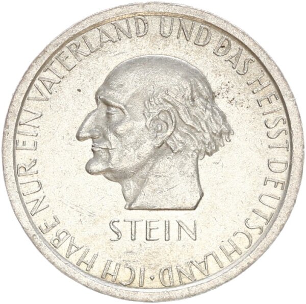 Weimarer Republik 3 Reichsmark 1931 A Stein Silber vz/stgl. Jäger 348