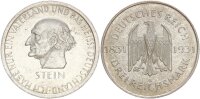 Weimarer Republik 3 Reichsmark 1931 A Stein Silber vz/stgl. Jäger 348