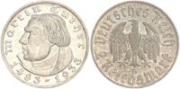 Drittes Reich 2 Reichsmark 1933 G Martin Luther Silber pfr., f. stgl. Jäger 352
