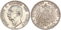 Anhalt Friedrich II. 3 Mark 1911 A Silber pfr., f. stgl./stgl. Jäger 23