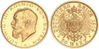 Bayern Ludwig III. 20 Mark 1914 D Die letzte bayrische Reichsgoldmünze Gold stgl. Jäger 202