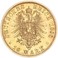 Bayern Otto 10 Mark 1888 D Gold ss-vz Jäger 198