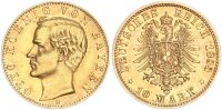 Bayern Otto 10 Mark 1888 D Gold ss-vz Jäger 198