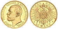 Mecklenburg-Strelitz Adolf Friedrich V. 10 Mark 1905 A Gold stgl. Jäger 239