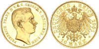 Mecklenburg-Schwerin Friedrich Franz IV. 10 Mark 1901 A Gold berührte PP Jäger 233