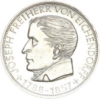 BRD Gedenkmünze 5 DM 1957 J Freiherr von Eichendorff...