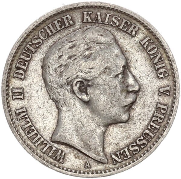 Preußen Wilhelm II. 2 Mark 1891 A Silber f. ss Jäger 102