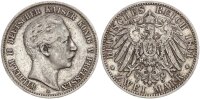 Preußen Wilhelm II. 2 Mark 1891 A Silber f. ss Jäger 102