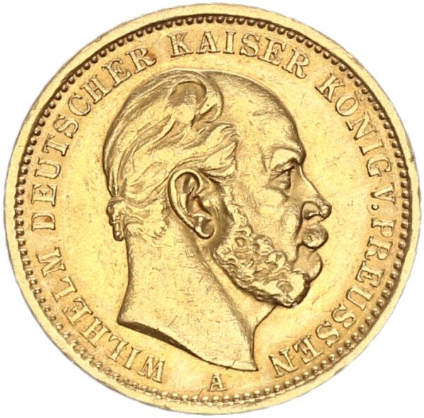 Preußen Wilhelm I. 20 Mark 1875 A Gold ss Jäger 246
