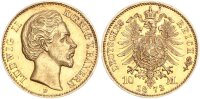 Bayern Ludwig II. 10 Mark 1872 D Gold vz Jäger 193