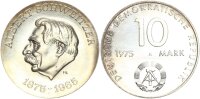 DDR Gedenkmünze 10 Mark 1975 A Albert Schweitzer Silber pfr., f. stgl. Jäger 1554P1