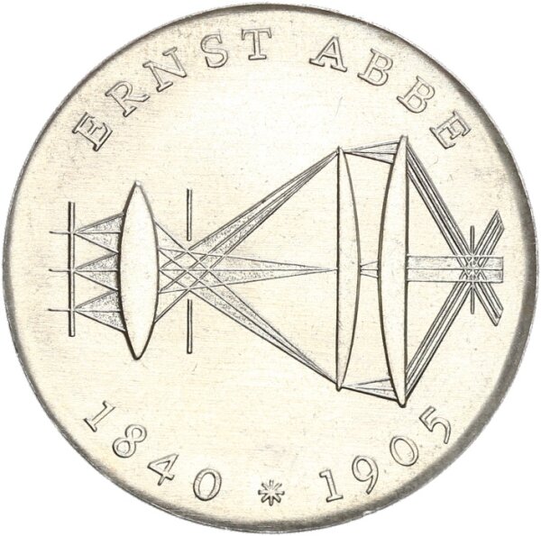 DDR Gedenkmünze 20 Mark 1980 A Ernst Abbe Silber pfr., stgl. Jäger 1575