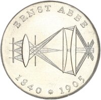 DDR Gedenkmünze 20 Mark 1980 A Ernst Abbe Silber...