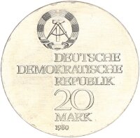 DDR Gedenkmünze 20 Mark 1980 A Ernst Abbe Silber...