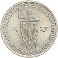 Weimarer Republik 3 Reichsmark 1925 A Rheinlande Silber...