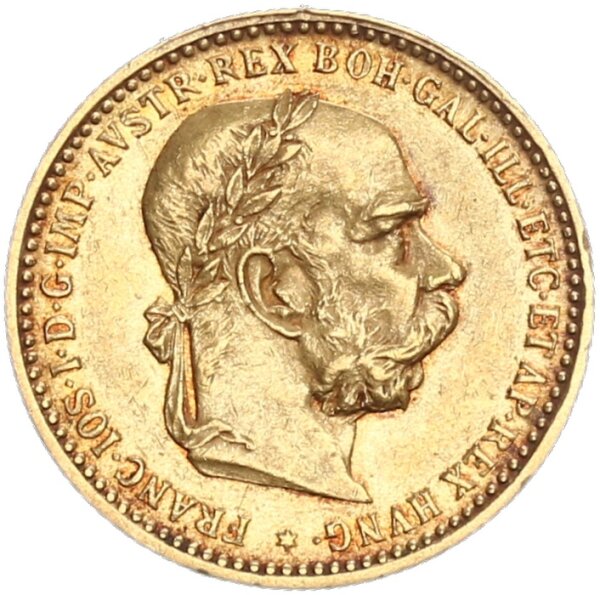 Österreich Kaiserreich Franz Joseph I. 10 Kronen 1905 Wien Gold vz