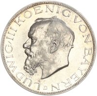 Bayern Ludwig III. 5 Mark 1914 D Silber vz/f. stgl....