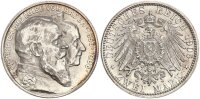 Baden Friedrich I. 2 Mark 1906 G Goldenen Hochzeit Silber f. stgl. Jäger 34