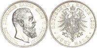 Preußen Friedrich III. 5 Mark 1888 A Dreikaiserjahr Silber f. stgl. Jäger 99