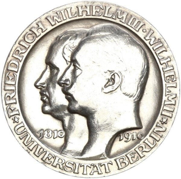 Preußen Wilhelm II. 3 Mark 1910 A Universität Berlin Silber vz Jäger 107