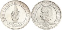 Weimarer Republik 3 Reichsmark 1929 A Schwurhand Silber f. stgl. Jäger 340