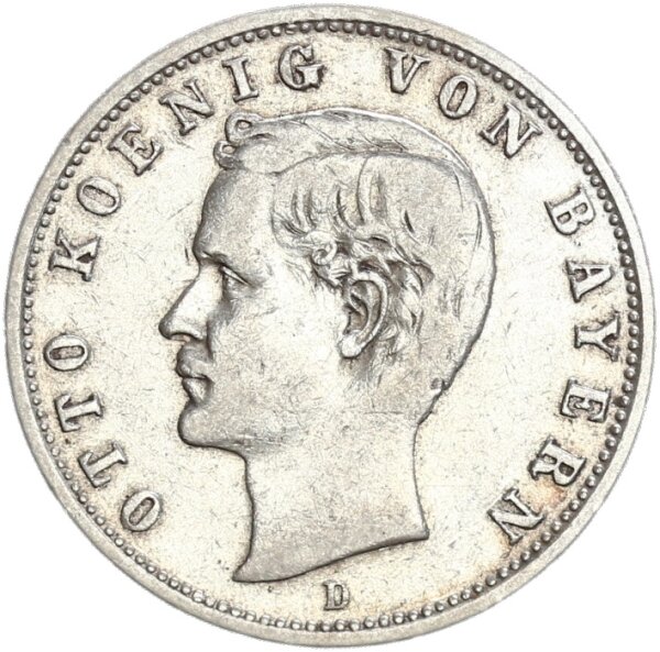 Bayern Otto 2 Mark 1904 D Silber ss Jäger 45