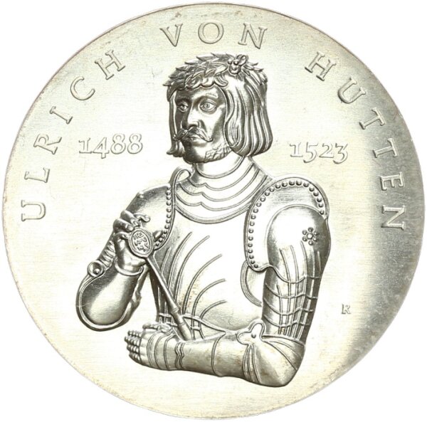 DDR Gedenkmünze 10 Mark 1988 A Ulrichs von Hutten Silber pfr., stgl. Jäger 1622