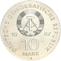 DDR Gedenkmünze 10 Mark 1987 A Schauspielhaus Berlin...