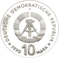 DDR Gedenkmünze 10 Mark 1990 A Johann Gottlieb...