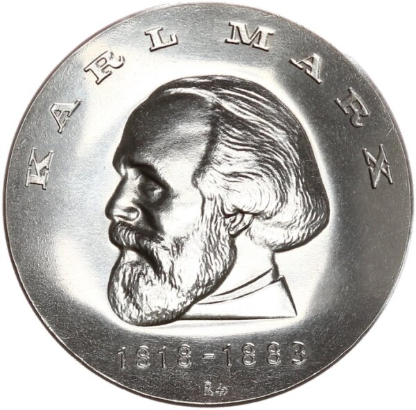 DDR Gedenkmünze 20 Mark 1968 A Karl Marx Silber pfr., stgl. Jäger 1521