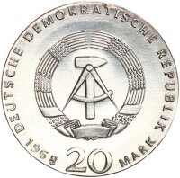 DDR Gedenkmünze 20 Mark 1968 A Karl Marx Silber pfr., stgl. Jäger 1521