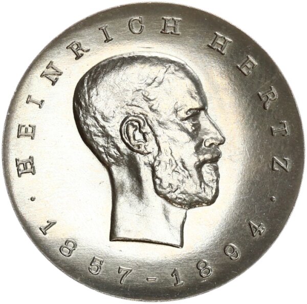DDR Gedenkmünze 5 Mark 1969 A Heinrich Hertz pfr., stgl. Jäger 1526