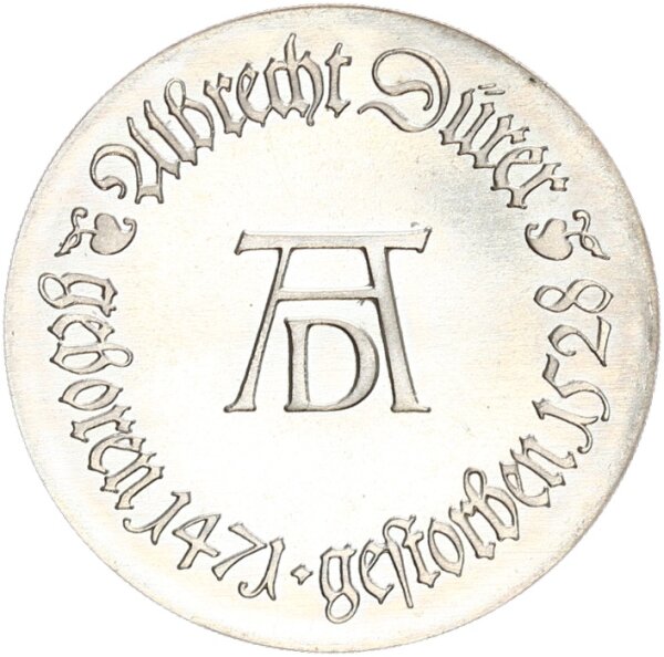 DDR Gedenkmünze 10 Mark 1971 A Albrecht Dürer Silber pfr., stgl. Jäger 1532