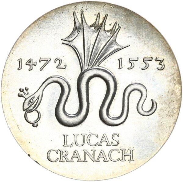 DDR Gedenkmünze 20 Mark 1972 A Lucas Cranach Silber pfr., stgl. Jäger 1538