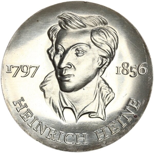 DDR Gedenkmünze 10 Mark 1972 A Heinrich Heine pfr., stgl. Jäger 1542