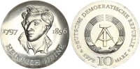 DDR Gedenkmünze 10 Mark 1972 A Heinrich Heine pfr., stgl. Jäger 1542