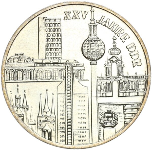 DDR Gedenkmünze 10 Mark 1974 A 25 Jahre DDR Silber pfr., stgl. Jäger 1552